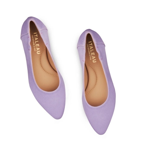 NEW Italeau Mara Flexlite Ballet Flats in Amethyst Lilac Purple Made in Italy